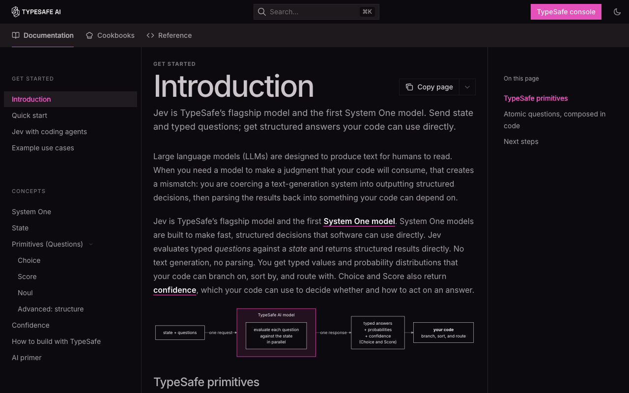 TypeSafe documentation introduction page