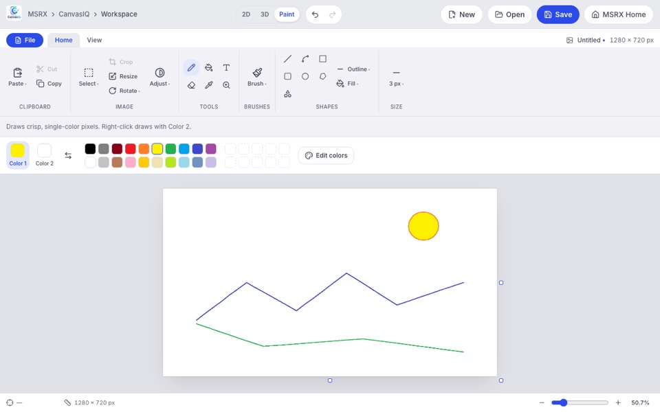 MSRX CanvasIQ on its live site