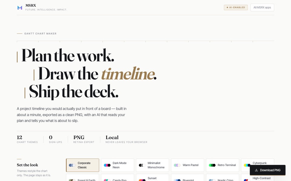 Easy-Peasy Gantt on its live site
